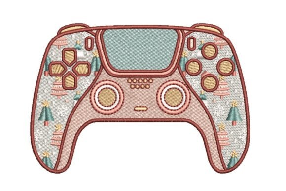 Christmas Gaming Controller Embroidery Design