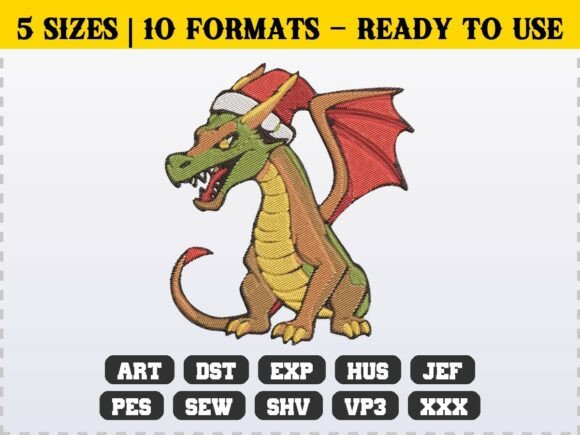 Fantasy Dragon with Santa Hat: A Festive Review