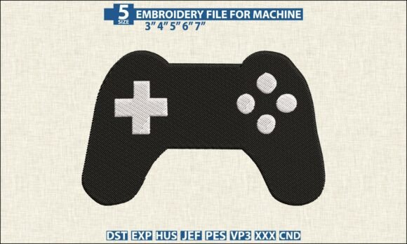 Gamepad Embroidery Pattern PES DST Review