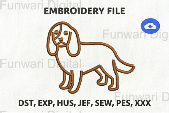 Minimalist Spaniel Dog Machine Embroider Review