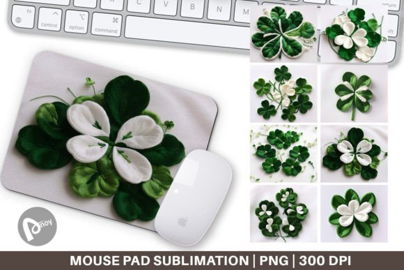 Mouse Pad 3D Shamrocks: Seasonal Design Review
