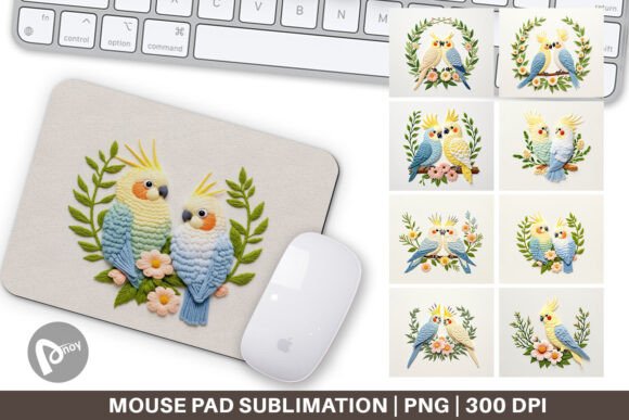 Mouse Pad Cockatiel Embroidery: Holiday Design Review